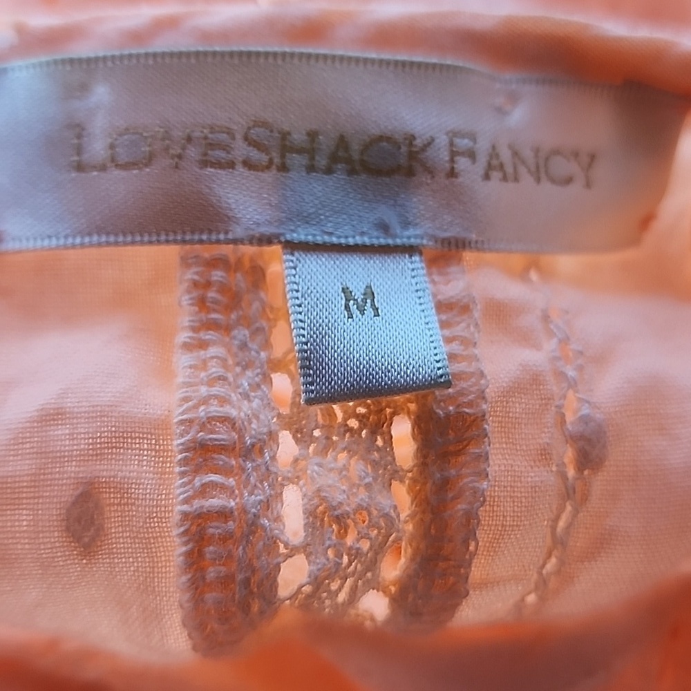 Peach Blossom Mini Dress Ruffled Size Medium - Picture 15 of 16